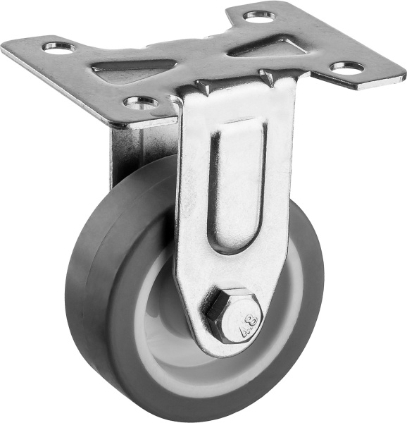 Колесо неповоротное d=50 мм, г/п 40 кг, термопластич. резина/полипропилен, Профессионал ЗУБР