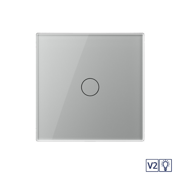 Сенсорный диммер версия 2, 1 клавиша 1 пост Серый Livolo