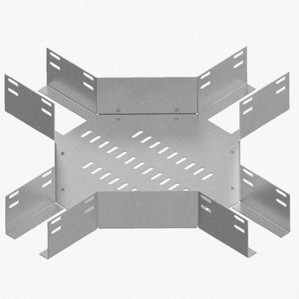 Лоток крестообразный перфорированный КМ 200х65 УТ1,5, горячее цинкование S1,5