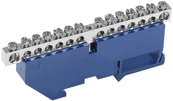 Шина N "ноль" на DIN-изоляторе с никелевым покрытием ШНИ-6х9-14-Д-С IEK