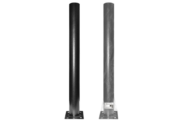 Опора металлическая садово-парковая, h=600 мм, d=57 мм, цвет черный TDM