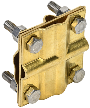 Зажим заземления крестообразный полоса/пруток-полоса/пруток латунь IEK
