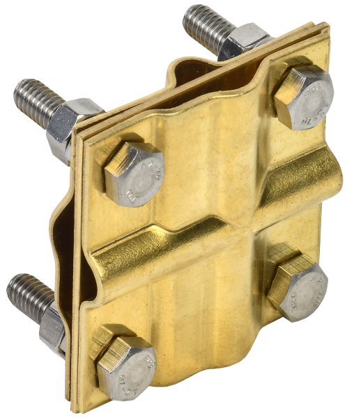 Зажим заземления крестообразный полоса/пруток-полоса/пруток латунь IEK