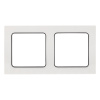 Стокгольм Рамка 2-местная белая с линией цвета черный EKF