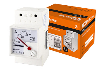 Амперметр А45Д 300/5А-1,5 (DIN-рейка) TDM Амперметр А45Д 300/5А-1,5 (DIN-рейка) TDM