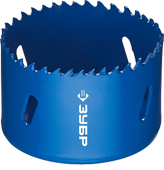 68мм, коронка биметаллическая, быстрорежущая сталь ЗУБР