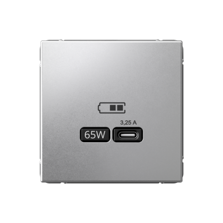 ARTGALLERY USB РОЗЕТКА тип-С 65Вт высокоскор.заряд. QC, PD, механизм, АЛЮМИНИЙ Systeme Electric