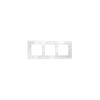 Рамка стеклянная Voltum S70 на 3 поста, (белый, стекло)