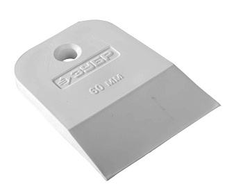 Шпатель "Мастер" резиновый, белый, 1шт, 60мм ЗУБР