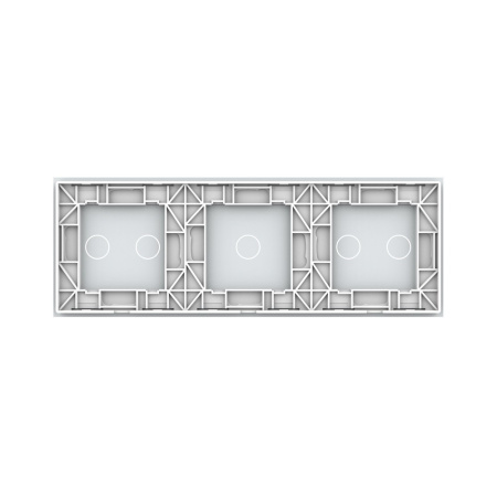 Панель тройная: 2 выключателя + 1 выключатель + 2 выключателя Белая Livolo