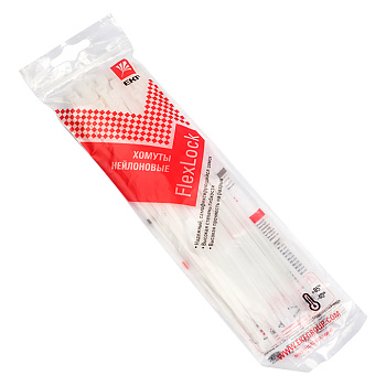 Хомут P6,6 стандартный (б), 2,5x100 (50шт) FlexLock PROxima EKF