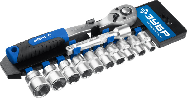 ТБ-12 набор торцовых головок 12 предм. Серия Профессионал. ЗУБР