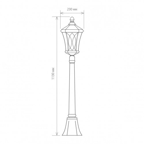 Уличный светильник на столбе 1*E27 капучино IP44 Virgo F (a031924) Elektrostandard фото 4