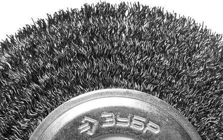 Профессионал. Щетка дисковая для точильно-шлифовального станка, витая стальная проволока 0,3мм, 150х12,7мм ЗУБР