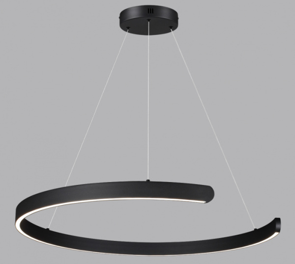 Светильник светодионый подвесной на струнах 57W 3000-6000K 2019 Лм 220V чёрный LUMION