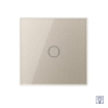 Одноклавишный сенсорный Адаптивный диммер 1 пост, цвет шампань Livolo