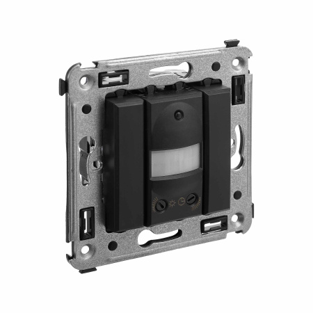 Датчик движения в стену, "Avanti", "Черный матовый" DKC