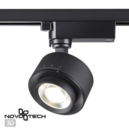 Св-к трековый однофазный IP20 LED 4000К 15W 220V EDDY черный NOVOTECH