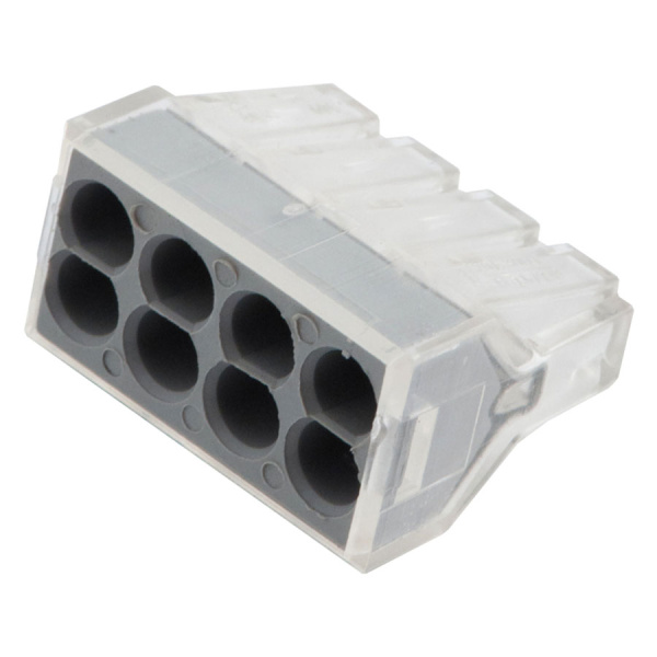 GTER6-08-75-P клемма строительно-монтажная, СМК, 8-проводная, 0.75-2.5 мм2, с пастой, 50/2500 General