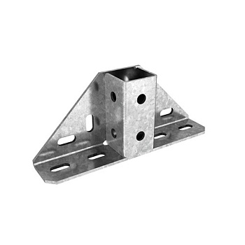 Опора №4, для СТРАТ профиля 41х41 мм, толщ. 5,0 мм, гальван. цинк Ostec