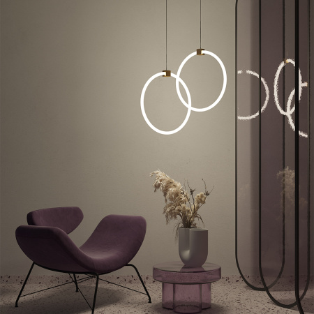 Подвесной светильник 1*LED 20Вт Золото IP20 Anillo MOD315PL-L20G3K Maytoni