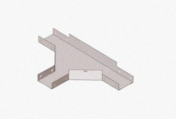 Лоток тройниковый замковый глухой ОТЗГ 150х100 УХЛ1, горячее цинкование, S1,0