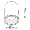 Потолочный светильник 1*GU10 50Вт Белый IP65 Alfa C029CL-01W Technical