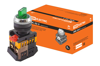Переключатель АNСLR-22-3 на 3 фикс.полож.зеленый неон/230В I-O 1з+1р TDM Переключатель АNСLR-22-3 на 3 фикс.полож.зеленый неон/230В I-O 1з+1р TDM