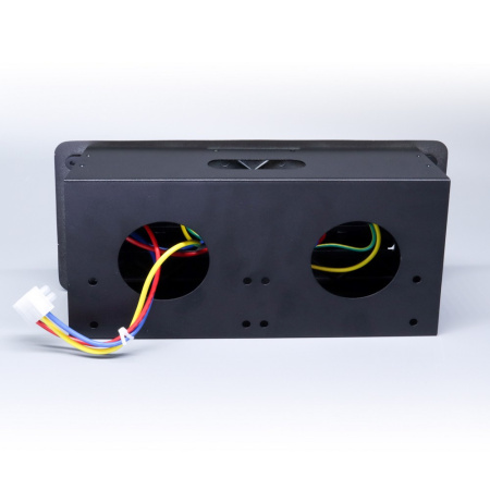 Розетка горизонтальная выдвижная 2 Euro 16A, USB type A+C с блоком 18W проводка, черный RocketSocket