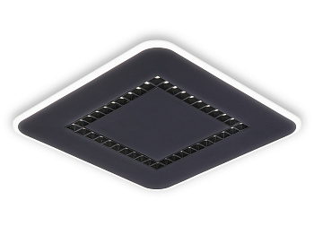 Светильник светодиодный потолочный с пультом FL51419 BK черный 3000K/4200K/6400K 68W 488*488*40 (ПДУ ИК) Ambrella Light