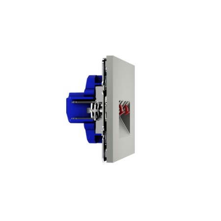 Розетка акустическая встраиваемая Voltum S70 4-местная, (сталь)