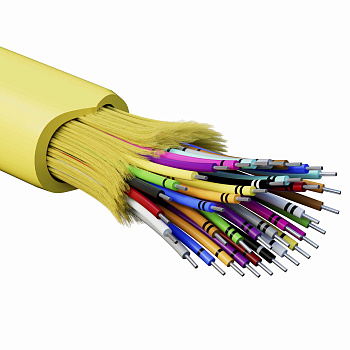 Кабель волоконно-оптич., расп.,арамидные упр.нити, внутр., нг(А)-HF, 36 ОВ, категорияOS7 (G.652.D) плотный буфер, 0,4 кН, барабан 2000 м DKC