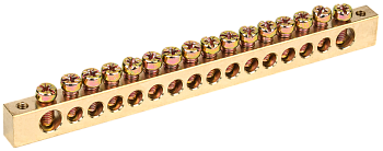 Шина PEN "земля-ноль" 8х12мм 16/2 (16групп/крепеж по краям) IEK