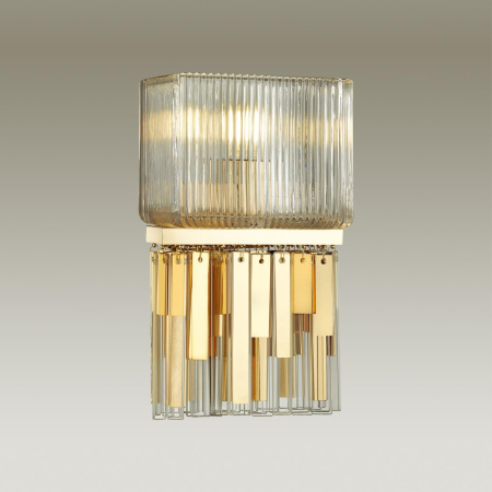 Бра E14 1*40W GATSBY золотой/прозрачный/стекло ODEON LIGHT