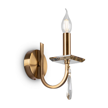 Настенный светильник (бра) 1*E14 40Вт Латунь IP20 Forte FR1006WL-01G Freya