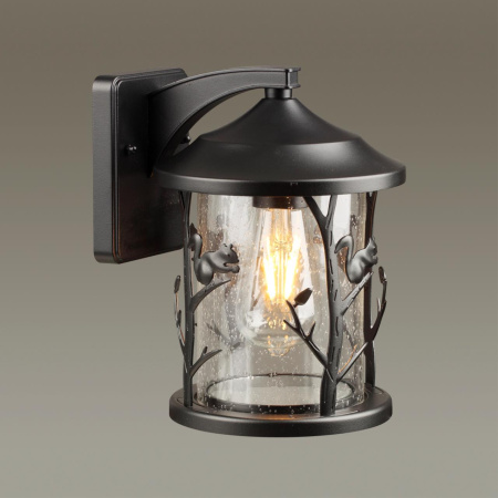 Ландшафтный настен.св-к E27 1*60W IP44 CUITA черный/стекло ODEON LIGHT
