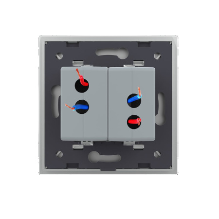 Розетка USB с блоком 5В 2.1А двойная Серая Livolo