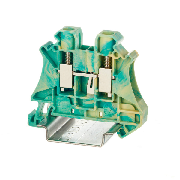 Клемма заземления, винтовой зажим, 2 точки подключения, 6 кв.мм DKC