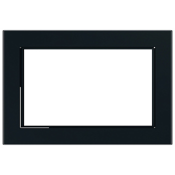 Рамка 2-местная (без перемычки), стекло, STEKKER, GFR00-7012-05М, серия Катрин, черный матовый