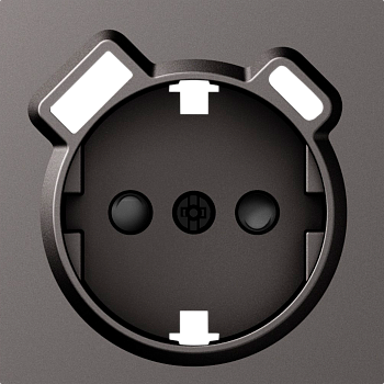 Donel A07 матовый титан накладка для розетки Schuko с зарядным устройством USB A+C, со шторками 16A 250 В~,серия DB