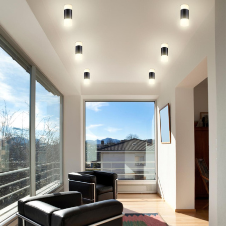 Св-к накл.IP20 LED 4000K 7W вниз + 3W вверх 220-240V ELINА черный NOVOTECH