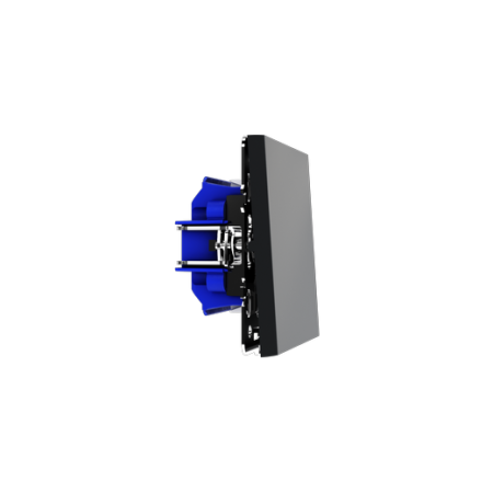 Выключатель встраиваемый Voltum S70 одноклавишный 10А, (графит)