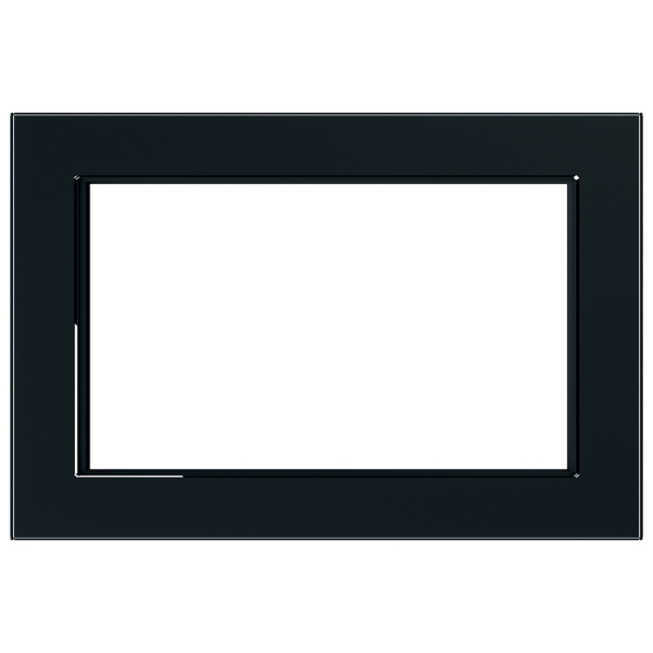 Рамка 2-местная (без перемычки), стекло, STEKKER, GFR00-7012-05М, серия Катрин, черный матовый