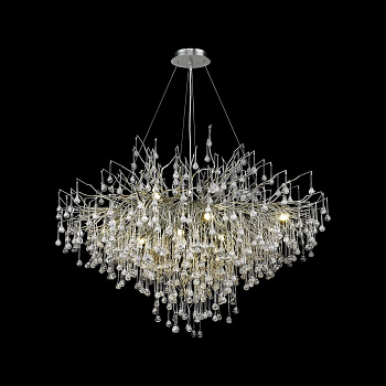 Люстра подвесная Матовый никель/Прозрачный G9 15*40Вт WE189.15.203 WERTMARK