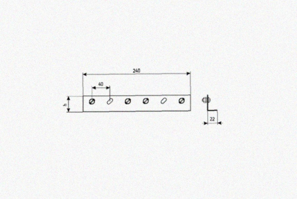 Соединитель лотковый замковый СЛЗх150х1,5 УХЛ1, оцинкованный лист, S1,5