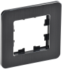 BRITE Рамка 1-мест. РУ-1-1-Бр металл черн. RE AL IEK