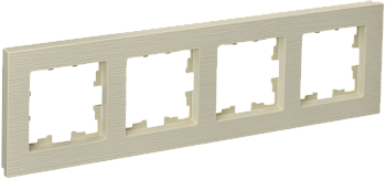 BRITE Рамка 4-мест. РУ-4-Бр беж. рифленый IEK