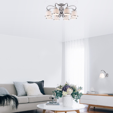 Бра классическое с абажуром 1*E14 40Вт хром IP20 Tessa (60088/1 хром) Eurosvet Бра классическое с абажуром 1*E14 40Вт хром IP20 Tessa (60088/1 хром) Eurosvet