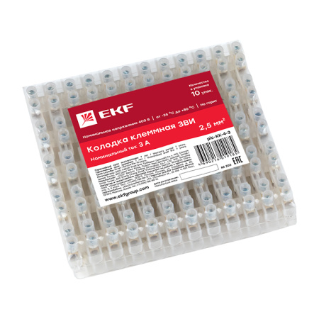 Колодка клеммная (4мм) 3А (10шт) PROxima EKF