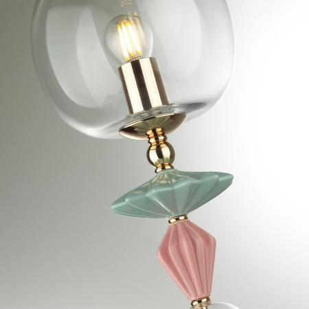 Настольная лампа E14 1*40W BIZET золото/разноцветн./керамика/стекло ODEON LIGHT